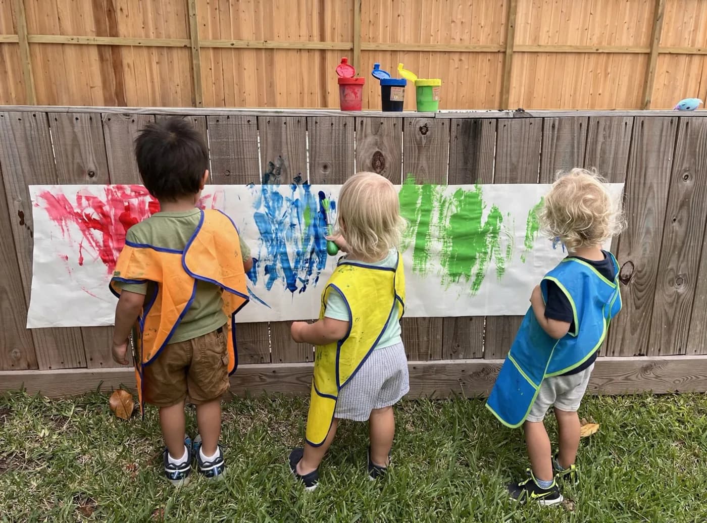 A child painting